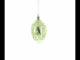 Pearlized Drops on White Glass Egg Christmas Ornament 4 Inches