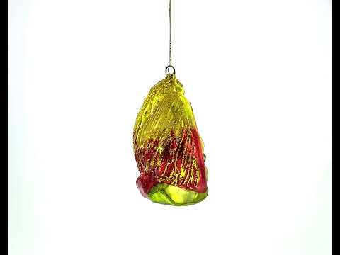 Sacred Nativity Scene Blown Glass Christmas Ornament