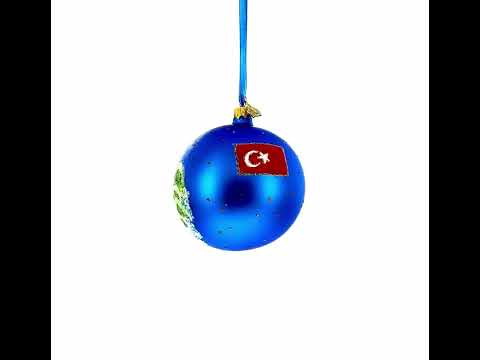 Aya Sofya, Istanbul, Turkey Glass Ball Christmas Ornament 4 Inches