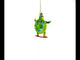 Cool Turtle Surfing Blown Glass Christmas Ornament