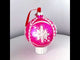 Luxurious Jeweled Pearl Flowers on Pink Blown Glass Ball Christmas Ornament 3.25 Inches