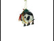 Whimsical Cow Carrying Tree Blown Glass Christmas Ornament