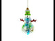 Charming Snowman with Winter Village Painting - Blown Glass Christmas Ornament