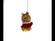 Regal Lion in Scarlet Cape - Blown Glass Christmas Ornament