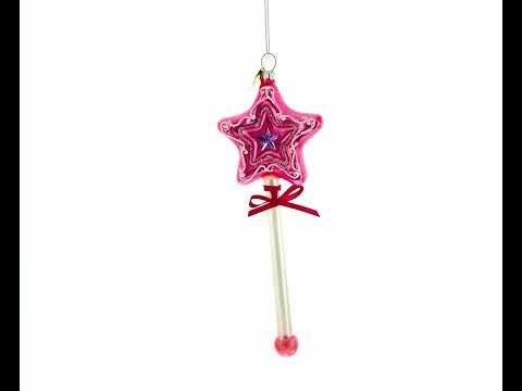 Magic Wand - Blown Glass Christmas Ornament