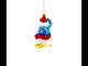 Sporty Santa on Snowboard Blown Glass Christmas Ornament