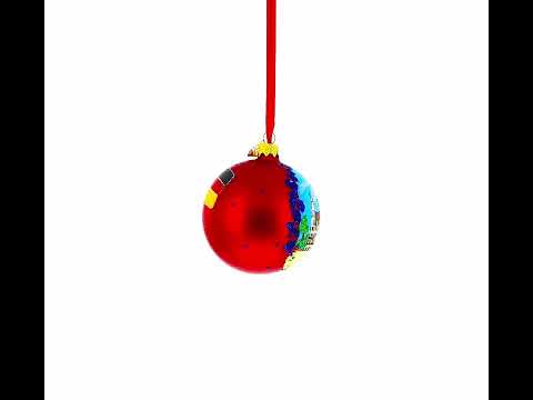 Marienplatz in Munich, Germany Glass Ball Christmas Ornament 3.25 Inches