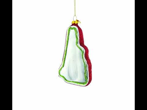 Scenic New Hampshire State, USA Glass Christmas Ornament