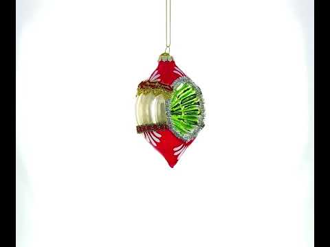 Retro Reflection Pink Glass Christmas Ornament