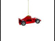 Sleek Racing Sports Car Blown Glass Christmas Ornament