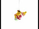 Teddy Bear on Pink Glass Bottle Baby's First Blown Glass Christmas Ornament