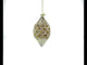 Geometric Vintage-Style Rhombus Finial Blown Glass Christmas Ornament