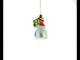 Snowman with Red Cardinals Holding a Gift Blown Glass Christmas Ornament