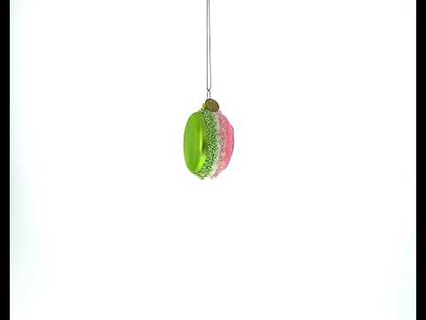 Delicious Macarons Blown Glass Christmas Ornament