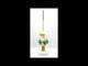 Lily of the Valley Flowers on Beige Artisan Hand Crafted Mouth Blown Glass Christmas Tree Topper 11 Inches