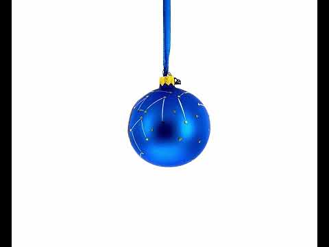 Arie Zodiac Horoscope Sign Blown Glass Ball Christmas Ornament 3.25 Inches