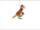 Endearing Santa Kangaroo Mom Carrying Baby in Pouch - Blown Glass Christmas Ornament