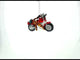 Rugged Hunter's Motorcycle Blown Glass Christmas Ornament