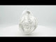 Snow Swirls on White Glass Ball Christmas Ornament 3.25 Inches