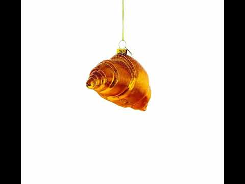 Flaky Butter Croissant Blown Glass Christmas Ornament