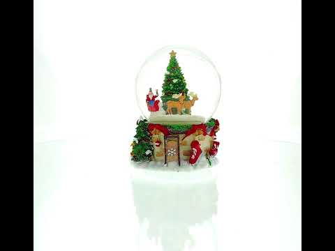 Rotating Santa's Tree Serenade Musical Water Globe