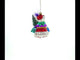 Fashionable Mouse with Tree and Gifts Blown Glass Christmas Ornament