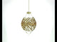 Golden Glitters on Clear Glass Radiant Blown Glass Christmas Ornament