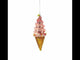 Pink Ice Cream Blown Glass Christmas Ornament