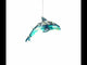 Majestic Orca Whale Blown Glass Christmas Ornament