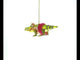 Twirling Gator: Alligator in Pink Ballerina Ensemble - Blown Glass Christmas Ornament