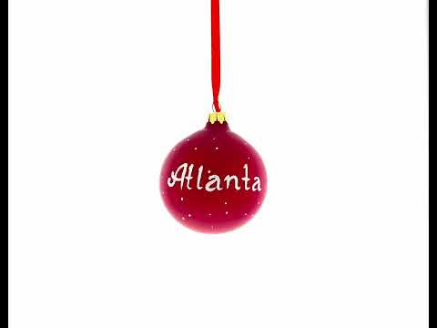 Atlanta, Georgia Glass Ball Christmas Ornament 3.25 Inches