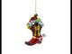 Western Cowboy Boot with Gifts Glass Christmas Ornament