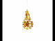 Red Jewels on Golden Leaves Waterdrop Glass Ornament