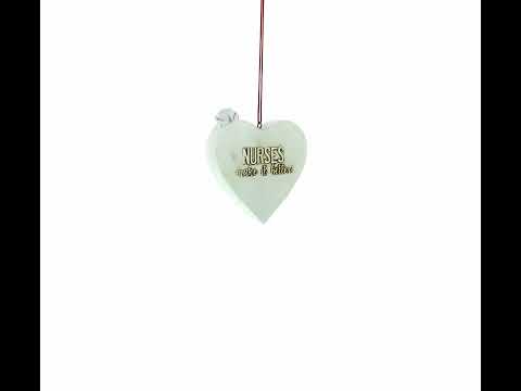 Best Nurse Ever Heart with Medical Tools Resin Christmas Ornament