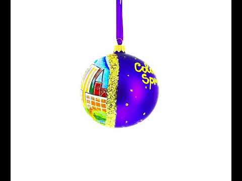 Colorado Springs, Colorado, USA Glass Ball Christmas Ornament 4 Inches