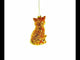 Wild Fox Blown Glass Christmas Ornament