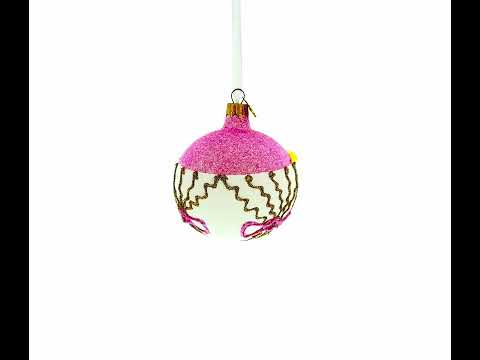 Girl in the Hat Glass Ball Christmas Ornament 3.25 Inches