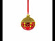 Glittered Golden Top Glass Ball Christmas Ornament 3.25 Inches