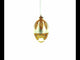 Golden Leaves On White Egg Glass Ornament 4 Inches