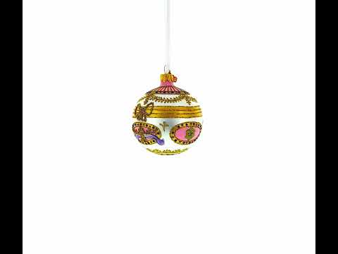 1903 Bonbonniere Royal Glass Ball Christmas Ornament 3.25 Inches