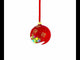 New Year's Festivities with Fido Blown Glass Ball Christmas Ornament 3.25 Inches