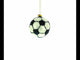 Sporty Soccer / Football Blown Glass Christmas Ornament