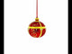 1895 Rosebud Royal Egg Red Blown Glass Ball Christmas Ornament 3.25 Inches