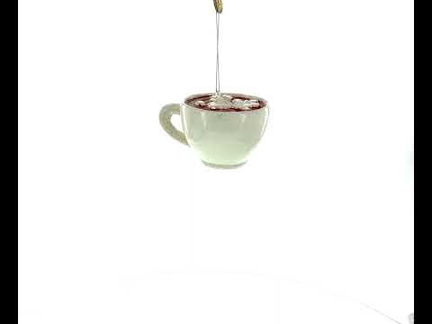 Cozy Hot Cocoa Cup Blown Glass Christmas Ornament