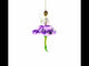 Enchanting Fairy in Purple Dress Glass Christmas Ornament