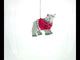 Polar Bear Wearing a Festive Sweater Blown Glass Christmas Ornament