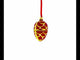 Gold Arches On Red Egg Glass Ornament 4 Inches