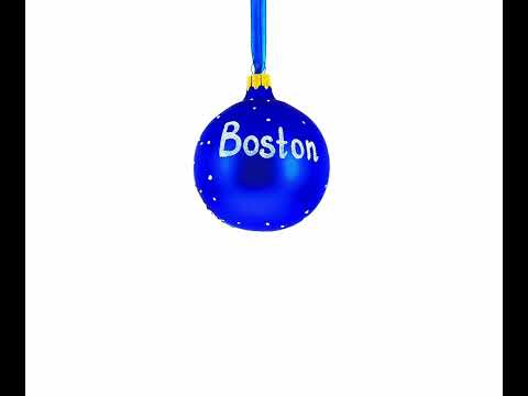 Adorno navideño con bola de cristal de Boston, Massachusetts, EE. UU., 3,25 pulgadas