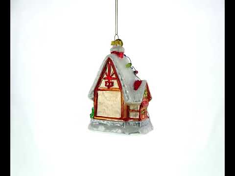 Gingerbread Delight Blown Glass Christmas Ornament