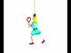 Athletic Girl Playing Tennis Blown Glass Christmas Ornament